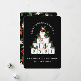 It転が Christmas Toilet紙ツリー黒 シーズンカード
