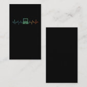 IT開発者向けコンピュータ・ハートビート・ソフトウェア・コーダ 名刺 (正面/裏面)