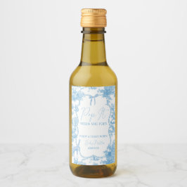 It青ポップ・アートの白トイレデジュイベビーベイビーシャワー ワインラベル