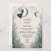 It魔女の魔法の夢の神秘的な星ムーン結婚ズ 招待状 (正面)