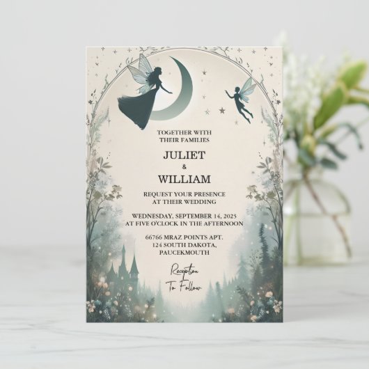 It魔女の魔法の夢の神秘的な星ムーン結婚ズ 招待状 (スタンド正面)