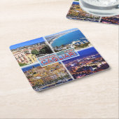 IT2027ヨーロッパ – イタリア – サルデーニャ – Cagliari - Harb スクエアペーパーコースター (アングル)