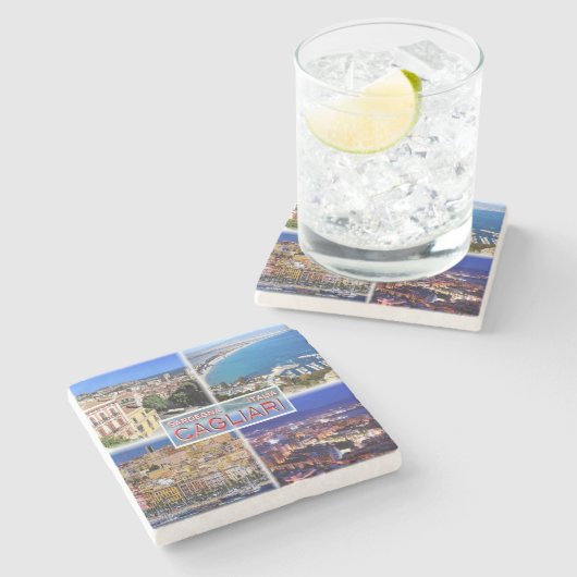 IT2027ヨーロッパ – イタリア – サルデーニャ – Cagliari - Harb ストーンコースター (横)