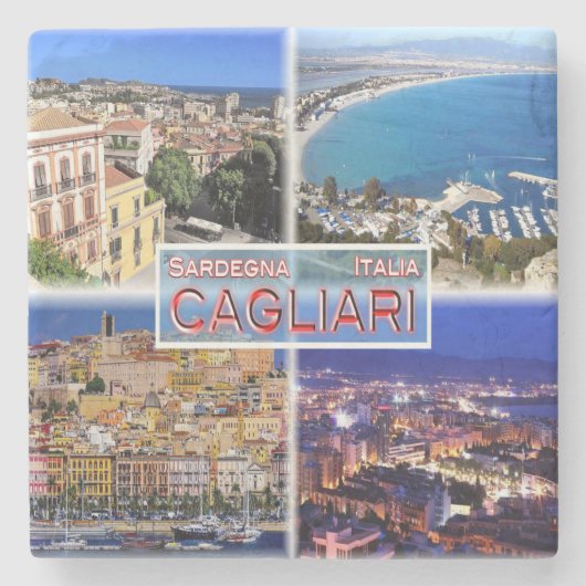IT2027ヨーロッパ – イタリア – サルデーニャ – Cagliari - Harb ストーンコースター (正面)