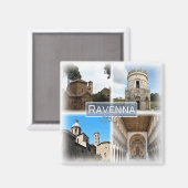IT3252ヨーロッパ。イタリア、ラヴェンナ冷蔵庫 マグネット (正面/裏面)