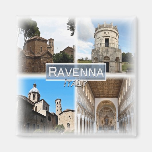 IT3252ヨーロッパ。イタリア、ラヴェンナ冷蔵庫 マグネット (正面)