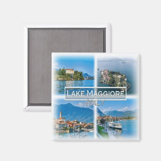IT3259ヨーロッパ、イタリア、マッジョーレ湖、冷蔵庫 マグネット (正面/裏面)