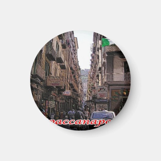 IT – イタリア – ナポリ – スパカナポリ マグネット (正面)