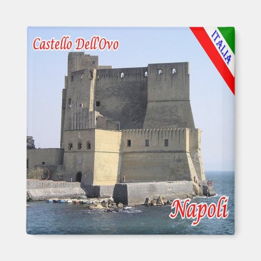 IT – イタリア – ナポリ – 城Dell'Ovo マグネット (正面)