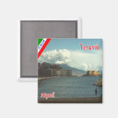 IT – イタリア – ナポリ – Vesuvio View マグネット (正面/裏面)