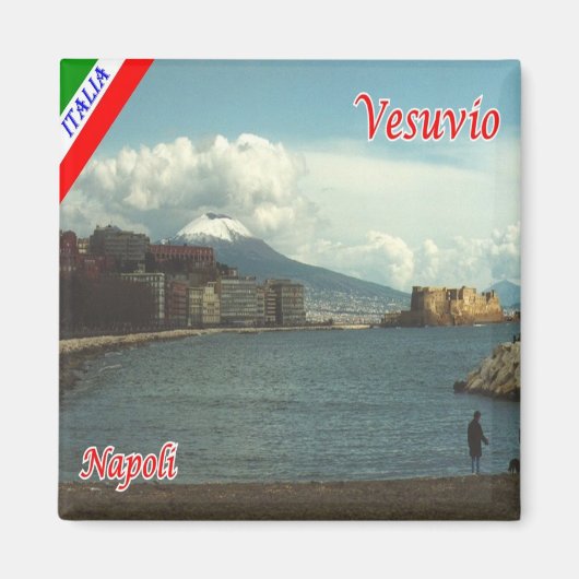 IT – イタリア – ナポリ – Vesuvio View マグネット (正面)