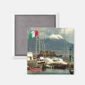 IT – イタリア – ナポリ – Vesuvius Harbor View付き マグネット (正面/裏面)