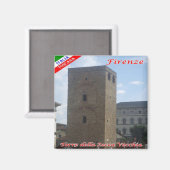 IT – イタリア – フィレンツェ – ゼッカ・ヴェッキアの塔 マグネット (正面/裏面)