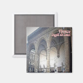 IT – イタリア – フィレンツェ – Loggia dei Lanzi マグネット (正面/裏面)
