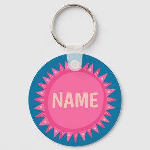 IT カスタマイズ Pink Blue Sunshine Nameタグ  キーホルダー