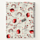 IT キッズのおもちゃのパターン ノートブック (裏面)