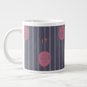 IT – バルーンパターンに浮き上がストライプのる ジャンボコーヒーマグカップ