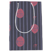 IT – バルーンパターンに浮き上がストライプのる ミディアムペーパーバッグ (正面)