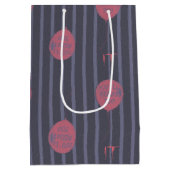 IT – バルーンパターンに浮き上がストライプのる ミディアムペーパーバッグ (裏面)