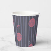 IT – バルーンパターンに浮き上がストライプのる 紙コップ (右)