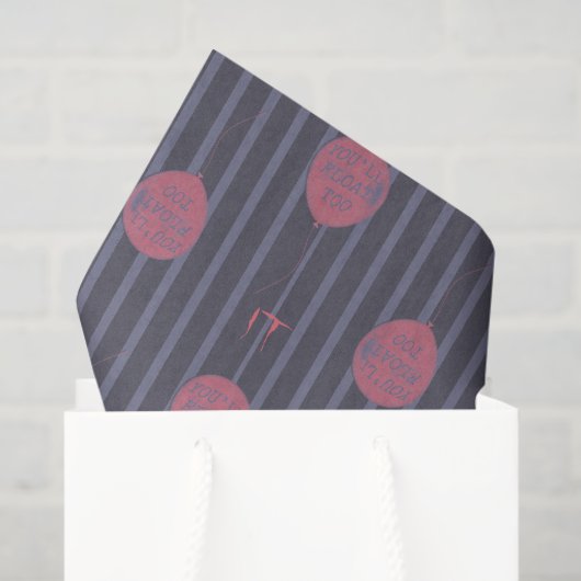 IT – バルーンパターンに浮き上がストライプのる 薄葉紙 (ギフトバッグ)