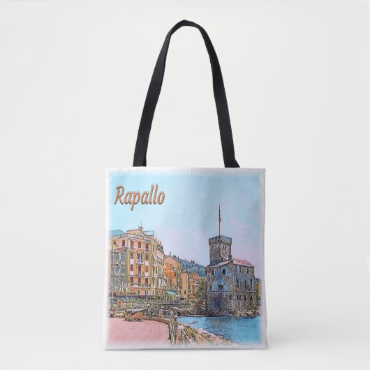 IT ^ラパロ – 城 – 歩キスをするく トートバッグ (正面)