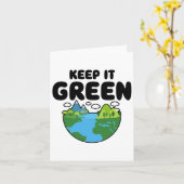 It 保 Green Earth Day Planet Environmental Aware カード (黄色い花)