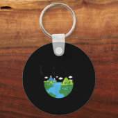 It 保 Green Earth Day Planet Environmental Aware キーホルダー (正面)
