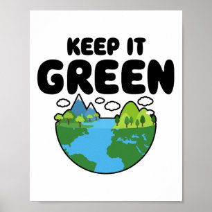 It 保 Green Earth Day Planet Environmental Aware ポスター
