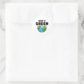 It 保 Green Earth Day Planet Environmental Aware ラウンドシール (バッグ)