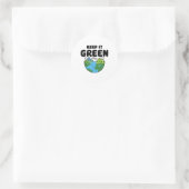 It 保 Green Earth Day Planet Environmental Aware ラウンドシール (バッグ)