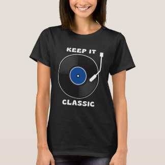 It 保DJクラシックレトロVinyl Record LP Turntabl Tシャツ