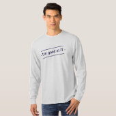 IT 前向き Dark Blueプリント Tシャツ (正面フル)