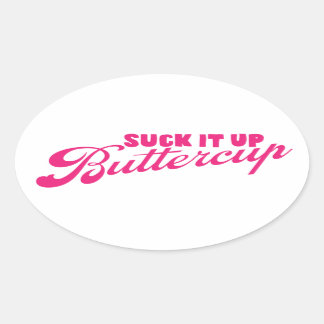 It 吸 Up ButtercupステッカーPink 楕円形シール