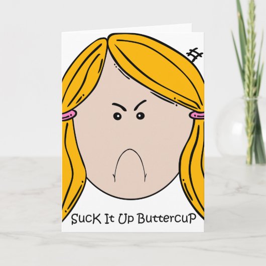 It 吸 Up Buttercup Greeting Card カード (正面)