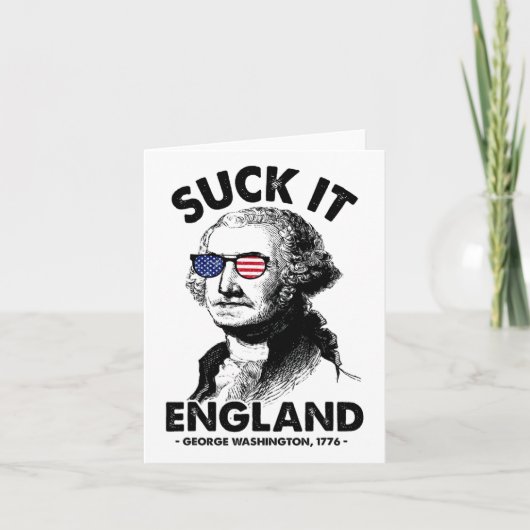 It 吸Englandおもしろい 7月4日George Washingto カード (正面)