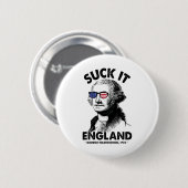 It 吸Englandおもしろい 7月4日George Washingto 缶バッジ (正面&裏面)
