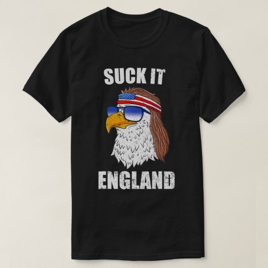 It 吸England Eagle Mullet 7月4日男性へ Tシャツ (デザイン正面)