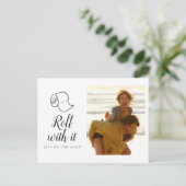 It 転がPhoto Chang the Date Save the Date 案内ポストカード (スタンド正面)