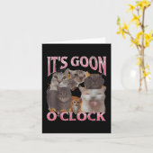 It's Goon O'clock おもしろい Cat IronicミームMe カード (黄色い花)