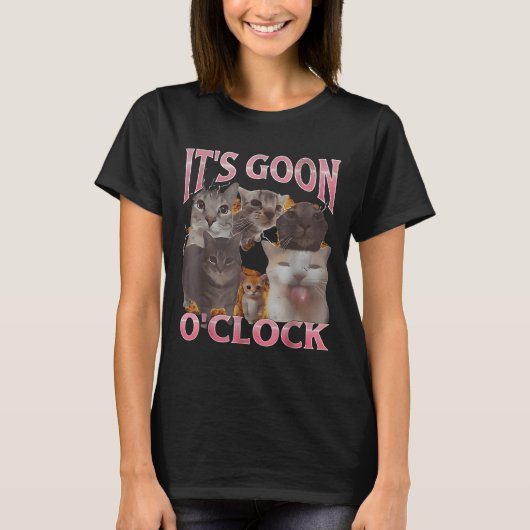 It's Goon O'clock おもしろい Cat IronicミームMe Tシャツ (正面)