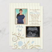 It a Boy Photo Baby Shawer招待状 招待状 (正面/裏面)