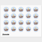 IT CAN WAIT Motivational Round Stickers ラウンドシール (シート)
