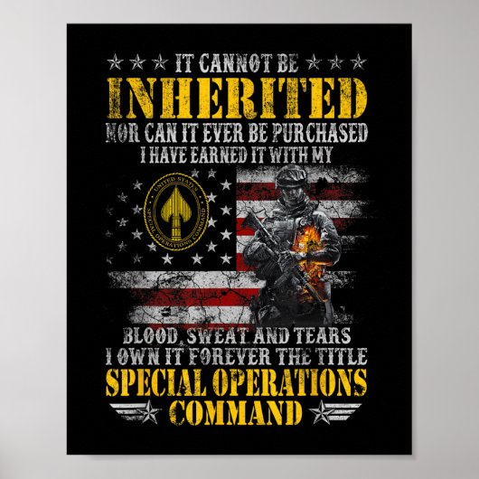 It Cannot Be Inherited Special Operations Command  ポスター (正面)