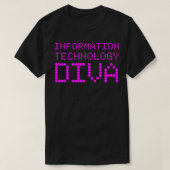 IT Diva女性ITワーカー女性 Tシャツ (デザイン正面)