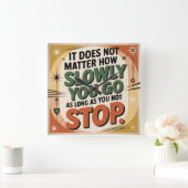 It Does Not Matter How Slowly スクエア壁時計 (ホーム)