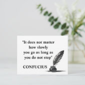 "It does not matter how slowly you go Confucius  ポストカード (スタンド正面)