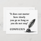 "It does not matter how slowly you go Confucius  ポストカード (正面/裏面)