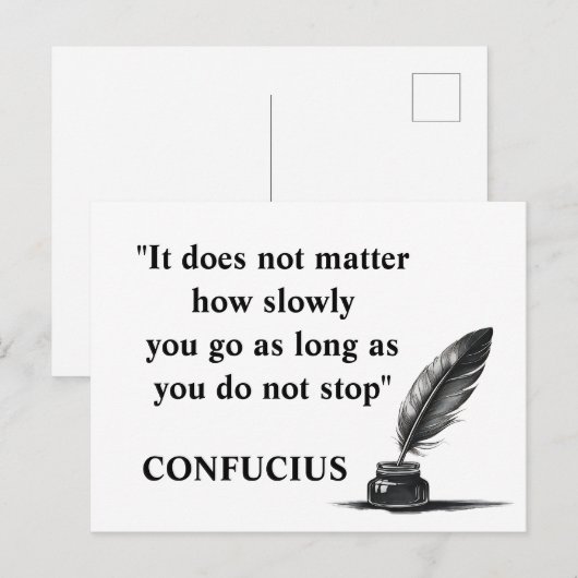 "It does not matter how slowly you go Confucius ポストカード (正面/裏面)