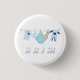It is a Boy  Baby shower 缶バッジ